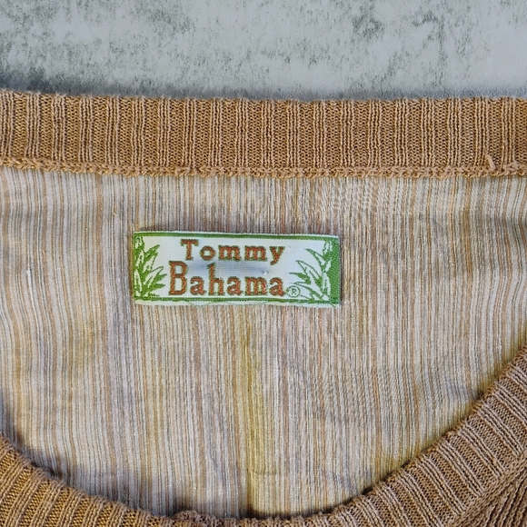 Tommy Bahama Cardigan Womens Small Tan Business Casual Office Career Neutral - Picture 5 of 11